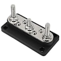 Miniatyrbillede 5 af 5: Strømfordelingsblok med dæksel M8 Terminal Stud M4 Terminalskrue 12‑48V 150A til biler lastbiler autocampere både sort
