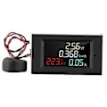 Miniatyrbillede 5 af 5: AC 80-300V Digital Voltmeter Amperemeter Farve LCD Display Multimeter Spænding Strøm Effekt Energi Frekvens Monitor Med 100A CT Strømtransformator