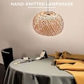 Miniatyrbillede 2 af 5: Bambusflet Hade Dobbelt Lag Bambuslampe