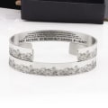 Miniatyrbilde 5 av 5: Armbånd for kvinner personlig  Rustfritt stål bokstaver Surf armbånd