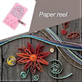 Pikkukuva 5 / 5: Opas Quilling-lauta Kannettava Quilling-neulelauta Paperiverkko-opas Käämikiekko Neuloilla Säilytyslaatikko Pinkki
