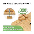 Miniatyrbild 3 av 5: Bambu Soffbricka Bord Kläms Fast Sidobord För Breda Soffor Arm, Vikbar Soffbricka Med 360 Rotation