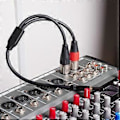 Pikkukuva 2 / 5: Dual XLR - 1/8 naarasadapteri, Balansoitu Mini Jack (3,5 mm) naaras mikrofonikaapeli, kaiutinmikserille