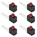 Miniatyrbillede 3 af 5: 100 stk. LED-holder 3 mm lampeskærm 90 graders bøjning med lette industrielle kontrolkomponenter, rødt lys