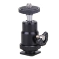 Miniatyrbillede 1 af 3: 1 stk. til kamera stativ LED lys flash stativ beslag holder montering 1/4 hot shoe adapter vugge kuglehoved Betterlifefg