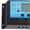 Pikkukuva 3 / 4: Aurinkolataussäädin 12V 24V 30A PWM Purkaussäädin LCD-näyttö Kaksois-USB-ulostulo