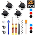Miniatyrbilde 2 av 5: 25 stk Sett 3D Analog Joystick+Skrutrekker+Joystick Cap Switch Lite Joycon Kontroller Reparasjonstilbehør