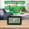 Miniatyrbillede 2 af 5: Digitalt Termometer Hygrometer, Mini Rumtemperaturmåler Indendørs Fugtighedsmåler Til Drivhuse Biler Hjemmekontor (2 stk, Sort)