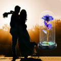 Miniatyrbillede 2 af 5: Galaxy Rose, Gaver til mor LED-lys Evig krystal, Skønhed og udyret rose, Rose i glaskuppel Galaxy Rose Blomstergave til jubilæum
