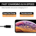 Miniatyrbilde 4 av 5: Usb C Lightning-kabel 1m, nylonladekabel med strømforsyning for rask lading for iPhone 11/11 Pro / 11 Pro Max / Xr / Xs Max / Xs / X /