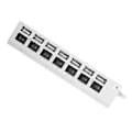 Miniatyrbillede 1 af 5: USB Hub 2.0 USB Splitter Multi Hub Adapter USB Flere Porte Strømadapter med Switch Tilbehør til PC Laptop, Hvid