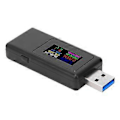 Miniatyrbillede 2 af 4: USB Oplader Tester 4-Cifret Nøjagtighed Strøm Spænding Batteri Timing Meter Hvid/SortSort