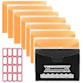 Miniatyrbilde 1 av 5: 8 stk. Oppbevaringspose og magnetisk ark for stempler og dies - Dies oppbevaringssett for kutting, scrapbooking, oppbevaring av hobbydies, oransje