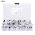 Miniatyrbillede 1 af 4: 150 stk. Glassikringssortiment 6x30mm 0,5A/1A/2A/3A/5A/8A/10A/15A/20A/30A 5x20mm 1A/5A/10A/15A/20A