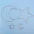 Miniatyrbilde 4 av 5: Måne Stjerne Drømmefanger Metallringer Sirkel Makrame For DIY Håndverk Drømmefanger Laging Hjem Veggdekor