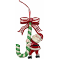 Miniatyrbild 5 av 5: 3 st julgransprydnader i form av godisstavar, juldekorationer att hänga, falska godisdekorationer för julgran, tomte, snögubbe, godisstav