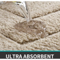 Miniatyrbillede 2 af 5: Bademåtte skridsikker absorberende 40x60cm brusebadsmåtte tyk blød badeværelsestæppe mikrofiber maskinvaskbar beige
