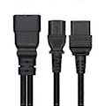 Miniatyrbillede 3 af 5: IEC 320 C20 til C13+C19 Strømkabel C20 Han til C13+C19 Y Splitter Adapter Forlænger Strømkabel til Computer Printer