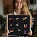Miniatyrbild 2 av 5: Skrappapper Konstset, Svart Hantverkskit för Gåvor DIY Målning Spel Födelsedag Jul Leksaker Presenter