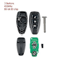 Pikkukuva 1 / 5: Auton älykäs kauko-ohjainavain 3 painiketta sopii Focus C-max Mondeo Kuga Fiesta B-max 433mhz