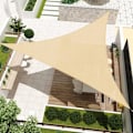 Miniatyrbillede 4 af 5: UV-skygge sejl - 2x2x2 Hdpe trekant solbeskyttelse - beige altan haveklud