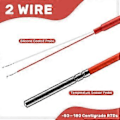 Miniatyrbillede 5 af 5: 2-leder PT1000 Temperatursensor Termistor Silikone Gel Belagt 1,5 Meter Probe 45mm x 5mm -50-180 Grader Celsius RTD'er