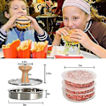 Miniatyrbild 3 av 5: 13 cm Hamburgerpress Patty Maker, non-stick, med 50 st Vaxpapper
