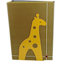Miniatyrbillede 3 af 5: Girafformede jernbogstøtter skridsikre 21 cm bogstøtter til børn, bibliotek, skole, kontor, hjem (gul-Fei Yu)