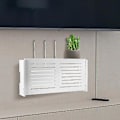 Miniatyrbillede 5 af 5: Wifi Router Opbevaringsboks Væghængt Trådløs Panelhylde Stikbræt Beslag Kabelarrangør Hjem D
