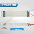 Miniatyrbilde 2 av 5: 108 LED innvendig lys 12V - 85v 12W belysningslampe med på/av-bryter for bil lastebil campingvogn campingvogn, 2-pakning