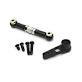 Miniatyrbilde 2 av 5: For SCY 16101 C8805 Metall Styremekanisme Servoarm Koblingsstang 1/16 RC Bil Oppgraderingsdeler Tilbehør Svart