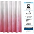 Miniatyrbillede 4 af 5: Gradvist ensfarvet plisseret bruseforhæng Polyester Suit Printing Vandtæt bruseforhæng Pink 180*180cm