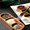 Miniatyrbilde 5 av 5: Rektangulært brett i massivt tre, krydderbrett, frokostmat, sushi, brød, dessert, sausbrett, kjøkkenmiddag, krydderbrett A