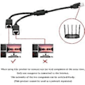 Pikkukuva 2 / 2: Ethernet-verkkojakaja, 1 uros - 2 naaras Y-sovitinkaapeli, Ethernet-jatkopistoke