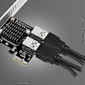Miniatyrbillede 2 af 5: PCIE Riser 1X til 1X Grafisk Udvidelse til GPU Mining Powered Riser Adapterkort