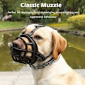 Miniatyrbillede 4 af 5: Hunde snude, Snude, Kurv Snude til små, mellemstore og store hunde med justerbare stropper (M, Sort)