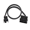 Miniatyrbillede 4 af 5: PWM Fan 4-Pin Molex Han til 3-Pin/4-Pin PC Fan Strømadapter Konnektor Kabel