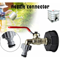 Miniatyrbillede 3 af 5: Tank Tap 1000L S60X6 IBC Tap Connector med 1/2 slangeforbindelse, afløbstankadapter, til havehane, til tankadapter (1 stk.)
