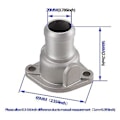 Miniatyrbillede 4 af 5: Radiator Slangeforbinder Flan 026 121 145e Til Golf A6 J Etta B3 B4 Lupo Caddy