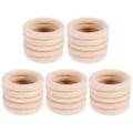 Miniatyrbillede 3 af 5: 25 stk. Naturlige Træringe 70mm Ubehandlede Macrame Træringe Træcirkler til DIY Håndværksring Vedhæng Smykkefremstilling