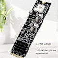 Pikkukuva 3 / 5: M.2 PCIe NVME -kaksois-USB 3.0 Type-C -porttilaajennuskortti PC-työpöydälle