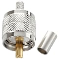 Miniatyrbillede 1 af 5: 10 stk. Konnektor UHF PL259 Stik Krympe Rg58 Rg142 Lmr195 Kabel Lige