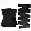 Miniatyrbillede 3 af 5: Wrap Taljetræner Mave Abdomen Binder Mave Body Shaper Kompressionsbælte Mavekontrol Shapewear 6 Meter