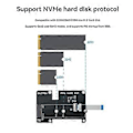Pikkukuva 1 / 5: PCIe - M.2 M -avainsovitin NVMe-laajennuskortti 5:lle 2230 2242 2280 M.2 M -avain NVMe SSD -tuelle PCIE Gen2