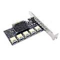 Pikkukuva 3 / 4: Lisäkortti PCI-Express Riser -kortti PCI-E 1X - 5 ulkoista 16X USB3.0 PCI-e -sovitinta