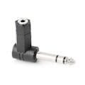 Miniatyrbild 4 av 5: 3,5 mm Hona till 6,35 mm Hane Vinkelplugg Hörlursljudadapter