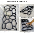 Miniatyrbilde 3 av 5: Betongform for fortau, formbygging, plastformer for betongplater til hagen 42,5 x 42,5 x 4 cm
