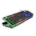 Miniatyrbild 1 av 5: USB Mekanisk Känsla Gaming Tangentbord Flytande U-formade Tangenter Trådbundet Tangentbord för Windows Gaming PC (104 Tangenter, Svart)