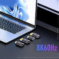 Miniatyrbilde 3 av 5: DP1.4 MiniDP til DP Video Forlengelseskonverter Mini Displayport Mann-Hunn Adapter