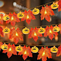 Miniatyrbillede 5 af 5: Thanksgiving Halloween Batteriboks LED Ahornblad Fe Lys Indendørs og Udendørs Dekorative Fe Lys 3M 20 Lys USB Halloween Mærkat